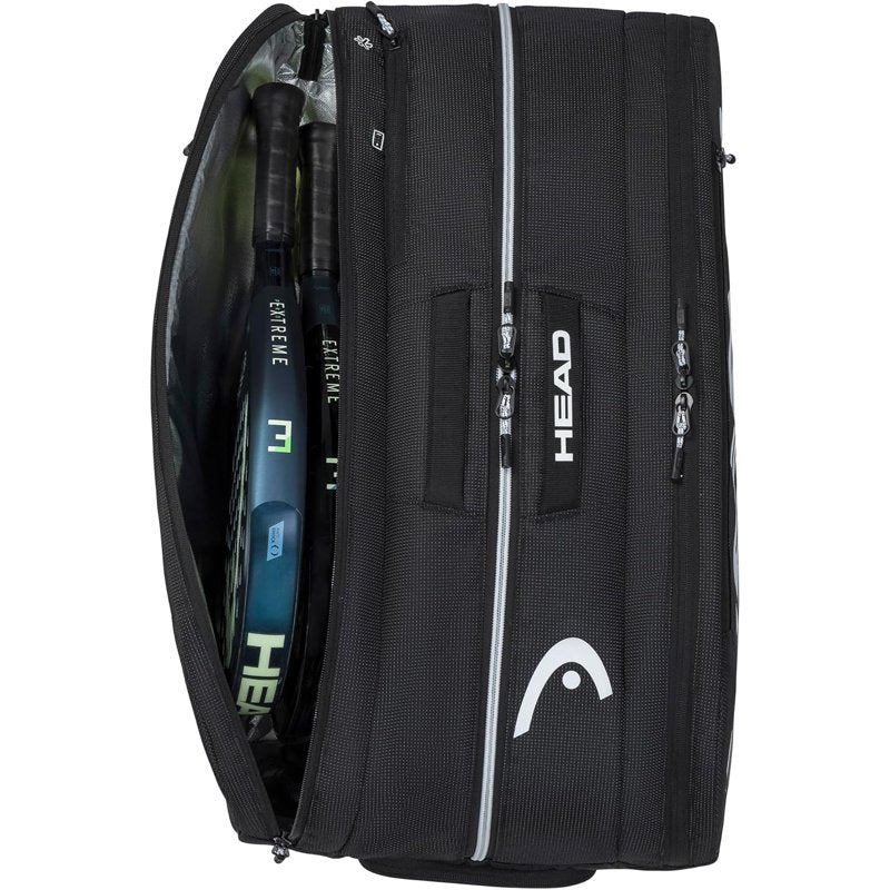 Padel Tennis Bag 7-Racquet Capacity with Climate Control & Reflective Design