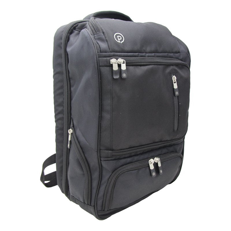 Travel Backpack with Laptop Sleeve and Trolley Pass-Through – Black 18 Inch