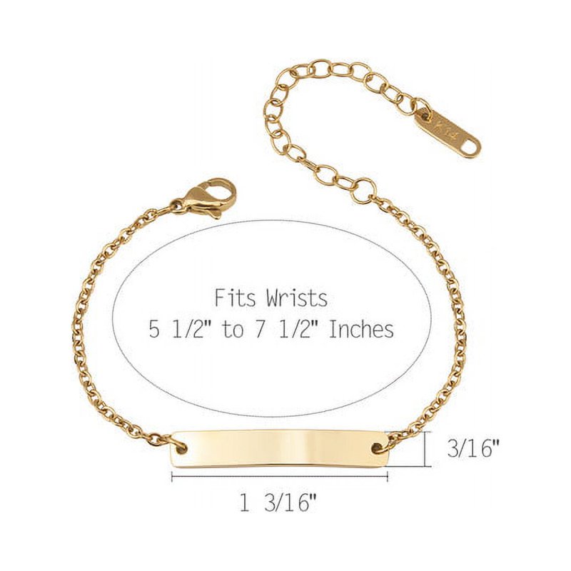 Personalized Engraved Bar Bracelet - Custom Coordinate & Name Jewelry for Her