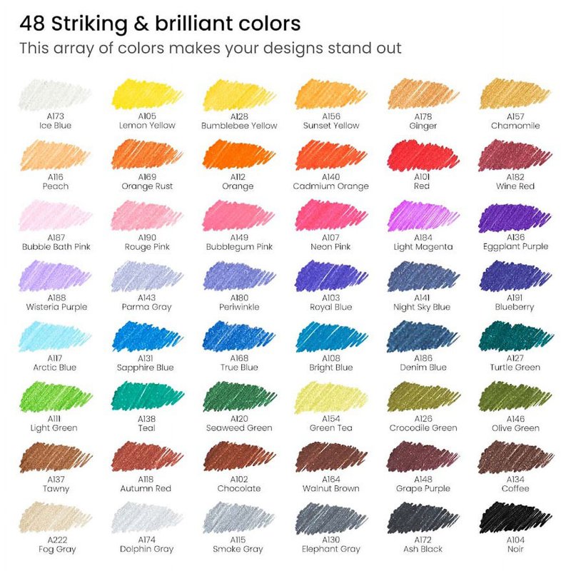 Assorted Color Fineliner Pens Set - 48 pcs, 0.4mm Fine Line Drawing & Writing Tools