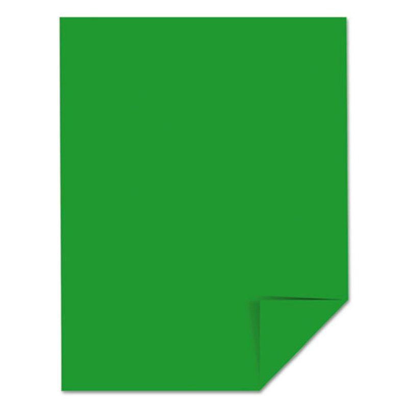 Bright Green 65 lbs. 8.5 x 11 Inch Colored Cardstock - Pack of 250