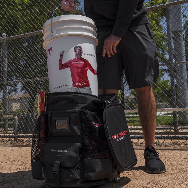Wheeled Bucket Organizer Cover for 6 Gallon Baseball & Softball Buckets