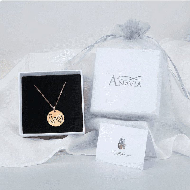 Personalized Long Distance State Necklace for Best Friend Gift - Custom Friendship Jewelry
