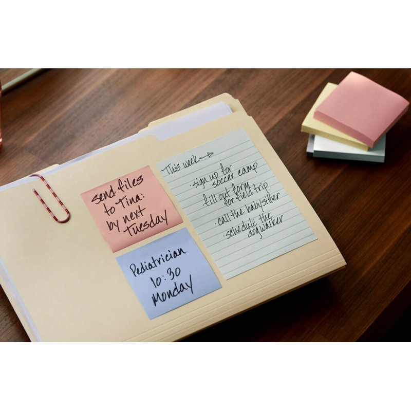 Post-it Greener Notes 4x6 Inch Lined Sticky Notes Sweet Sprinkles Collection - 5 Pads