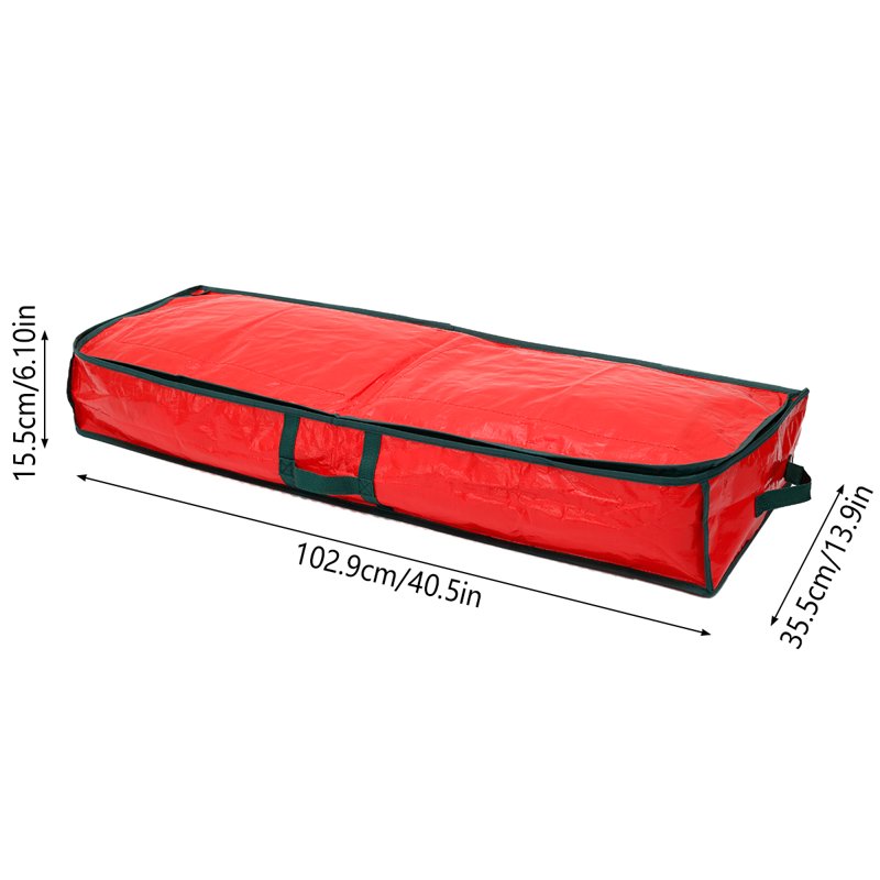 Waterproof Christmas Gift Wrapping Paper Storage Bag - 40.5 Inch Underbed Organizer with Handles