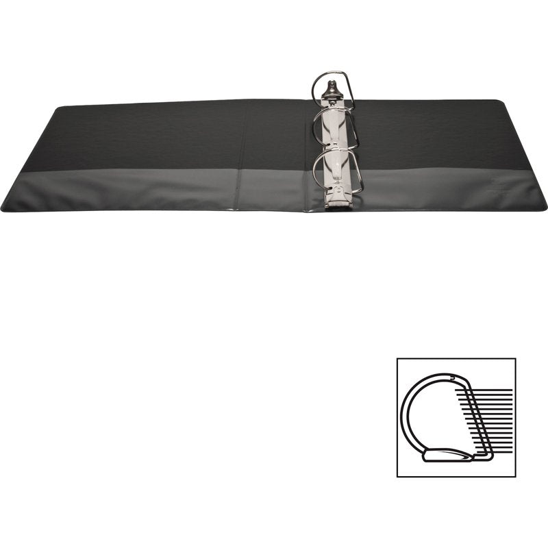 Basic D-Ring View Binder 3-inch Capacity - Black, 725 Sheets