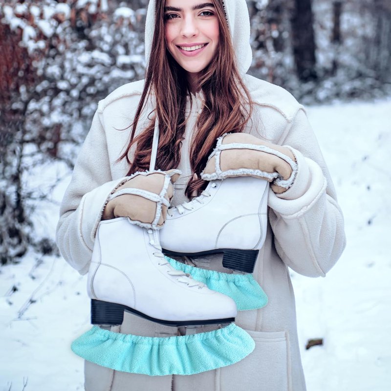 Ice Skate Blade Guards for Youth Hockey & Figure Skates - Microfiber Absorbent & Durable