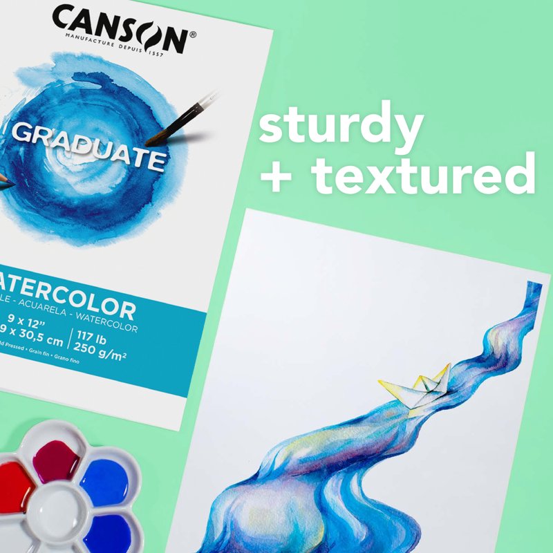Watercolor Paper Pad 9x12 Inch Heavyweight 300gsm 20 Sheets for Art & Painting