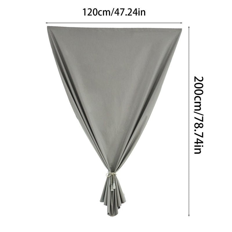 Velcro Style Blackout Window Curtains - No-Drill Sunshade for Bedroom & Living Room