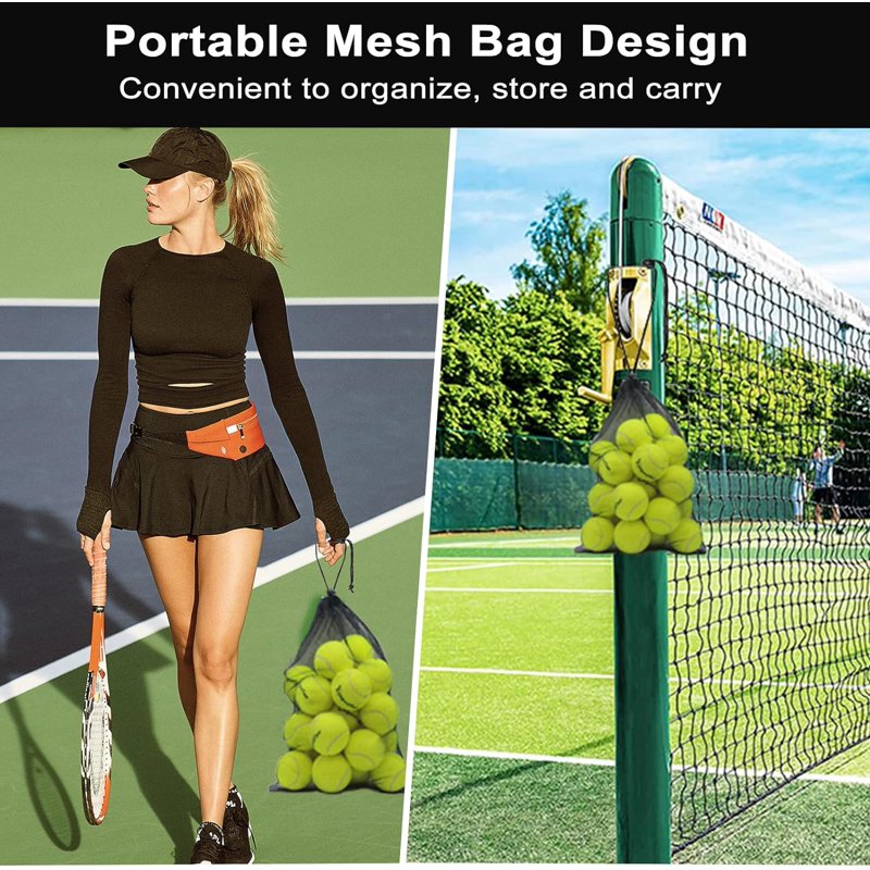 Bulk Tennis Balls for Practice & Dog Training - 12 Pack with Mesh Bag