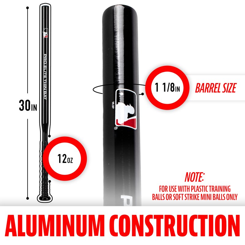 Baseball Training Bat and Ball Set - 30 Inch Lightweight Swing Trainer