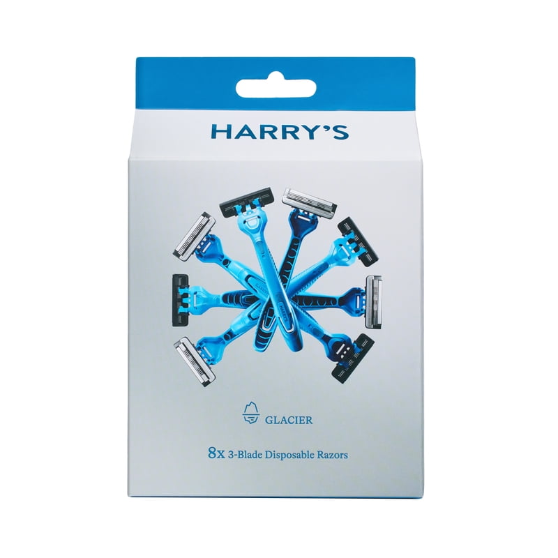 Men's Disposable Razors 3-Blade Pack - Glacier Blue, Recycled Handle