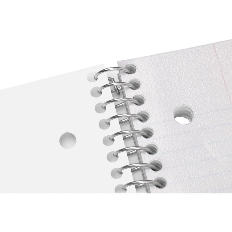 Poly Cover College Ruled Notebook - 8.5 x 11 Inch, 5 Subject, 200 Sheets
