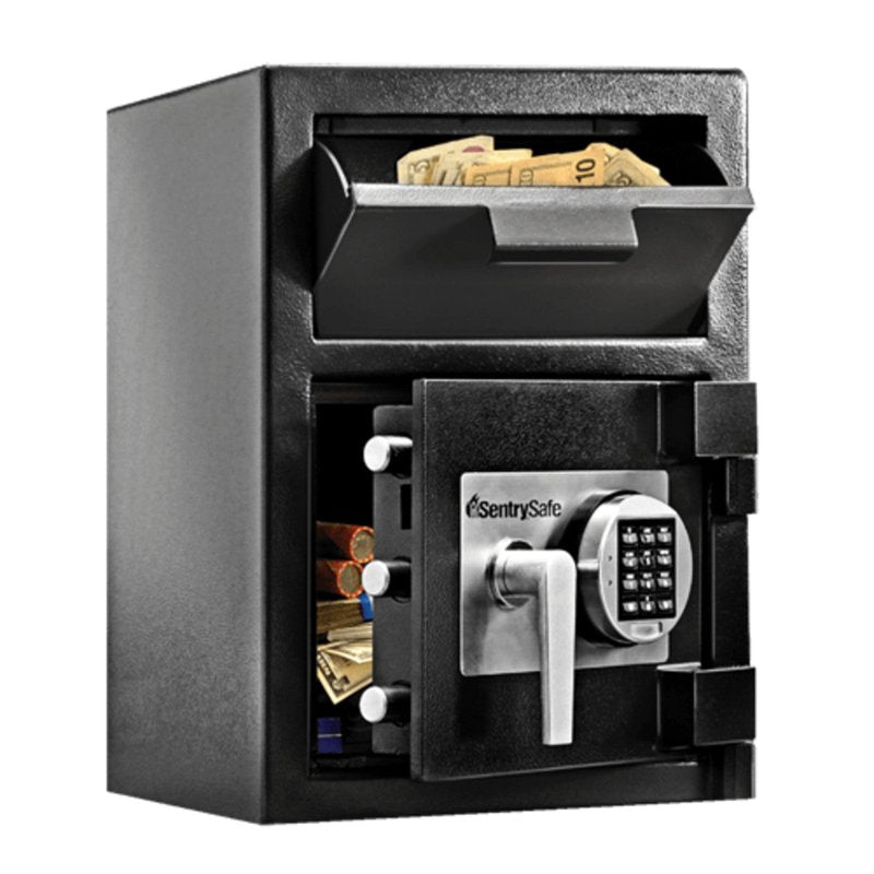 Large Digital Depository Safe 0.94 Cu Ft Black Secure Cash & Document Storage