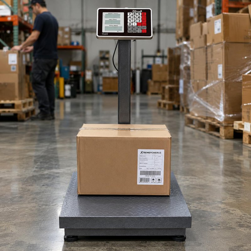 700 lb Digital Platform Scale with Price Computing Stainless Steel Surface