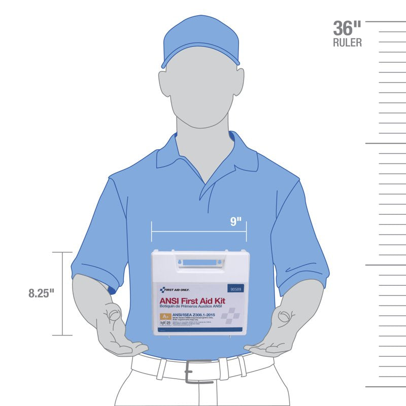 25 Person ANSI A+ First Aid Kit with Waterproof Case - OSHA Compliant