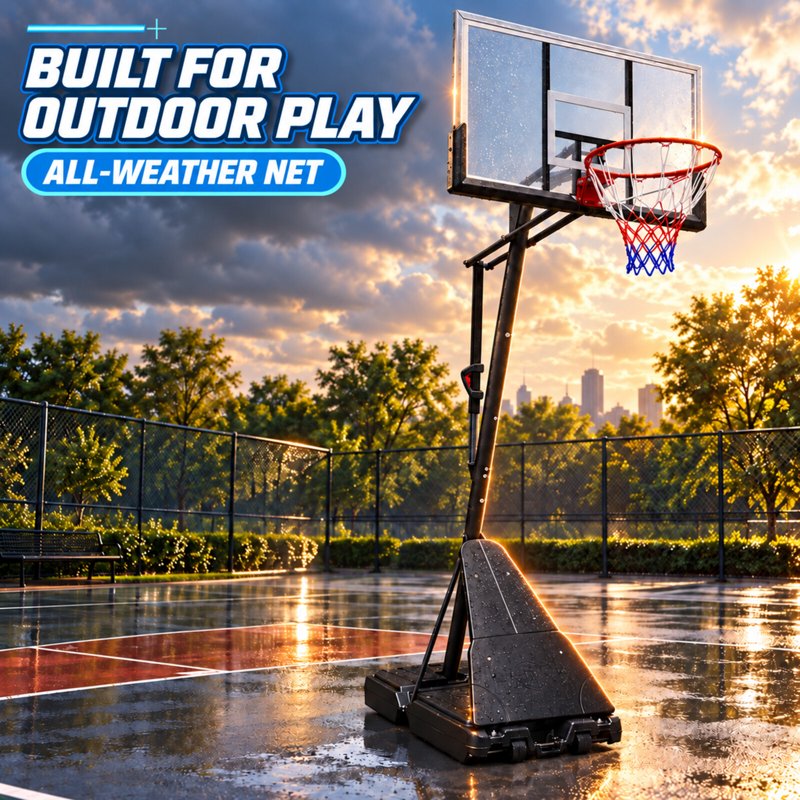 Portable Basketball Hoop System with 54 Inch Polycarbonate Backboard