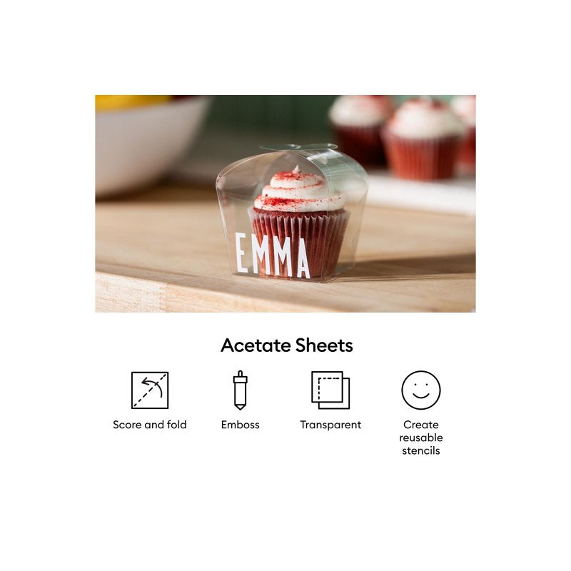 Clear Acetate Sheets 12x12 Inches for Crafts and DIY Projects, 20 Pack