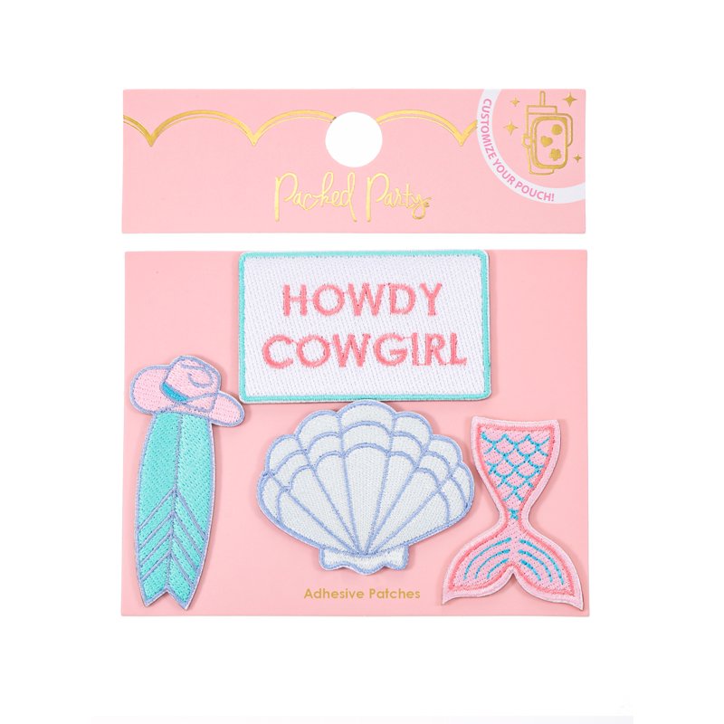 Coastal Cowgirl Patch Set - 4 Adhesive Patches for Jackets and Bags