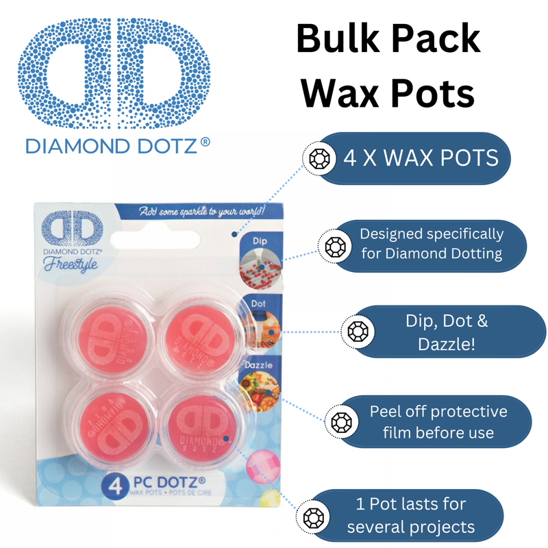 Diamond Dotz Wax Pots Bulk Pack for Diamond Painting Accessories