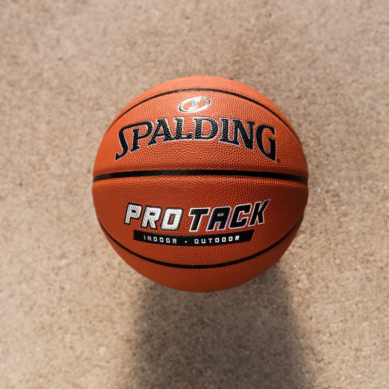 Pro Tack Composite Leather Basketball - Size 7, 29.5 Inch, Indoor/Outdoor