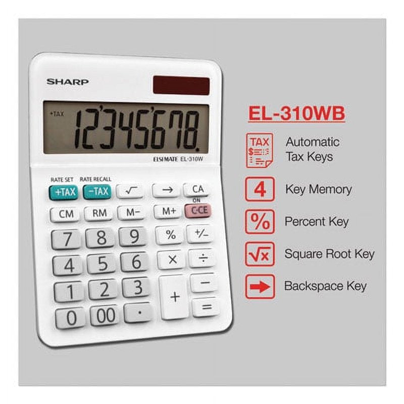 Mini Desktop Calculator 8-Digit LCD - Bundle of 5 Units