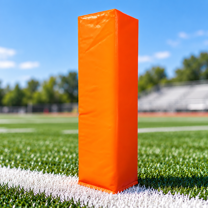 Football Pylons Set of 4 - Goal Line & End Zone Markers with Weighted Base