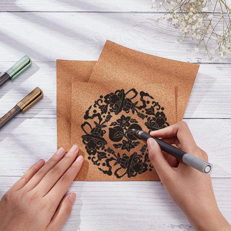 Self-Adhesive Cork Sheets for Wall Decoration DIY Crafts Pack of 30
