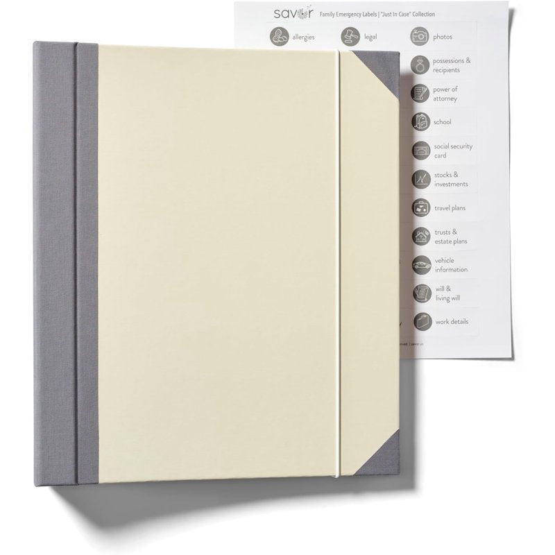 Document Organizer Binder with Guided Labels and Multiple Pockets - Acid-Free Storage for Home & Office