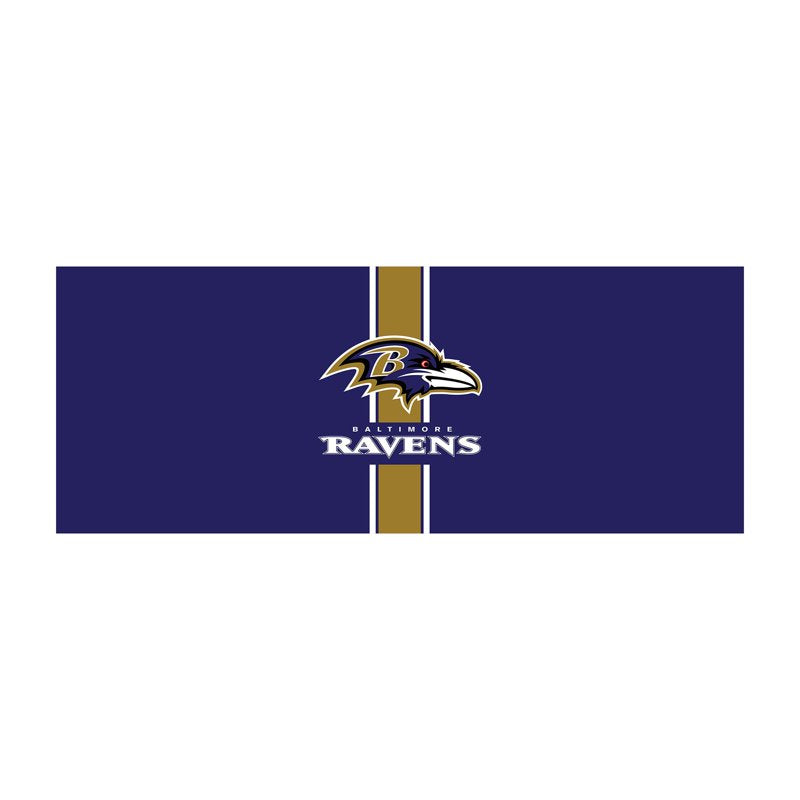 Baltimore Ravens Chrome Desk Lamp with USB Charging Station - Officially Licensed Sports Lighting