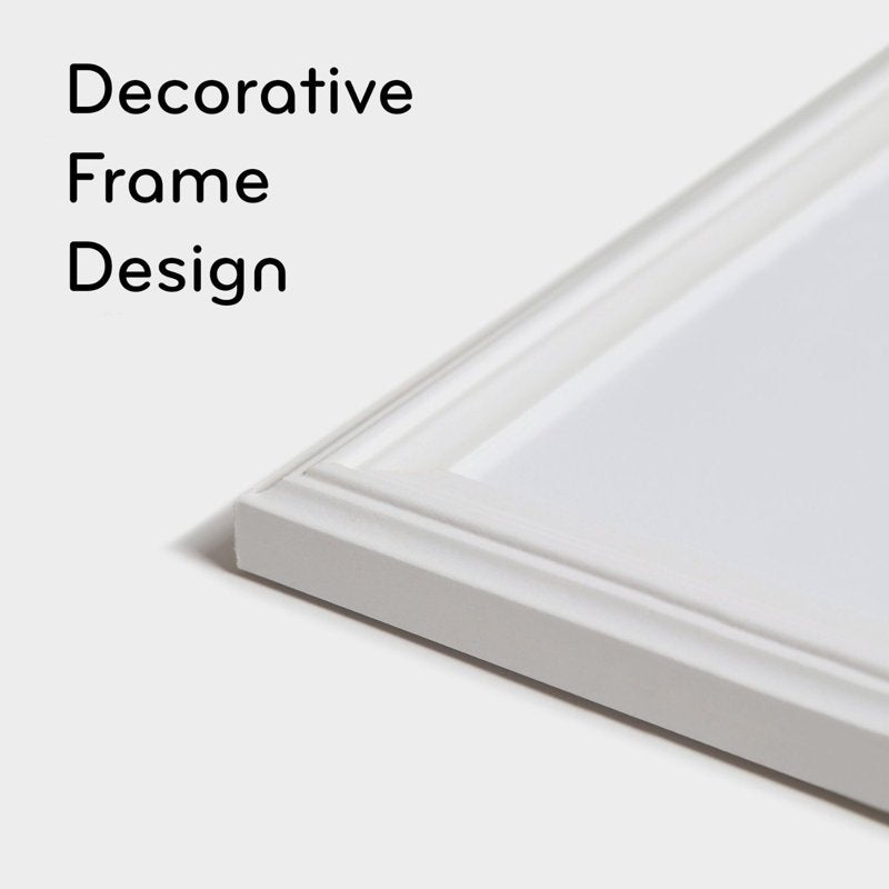Magnetic Dry Erase Board 20x30 in. with White Decor Frame for Office & Home