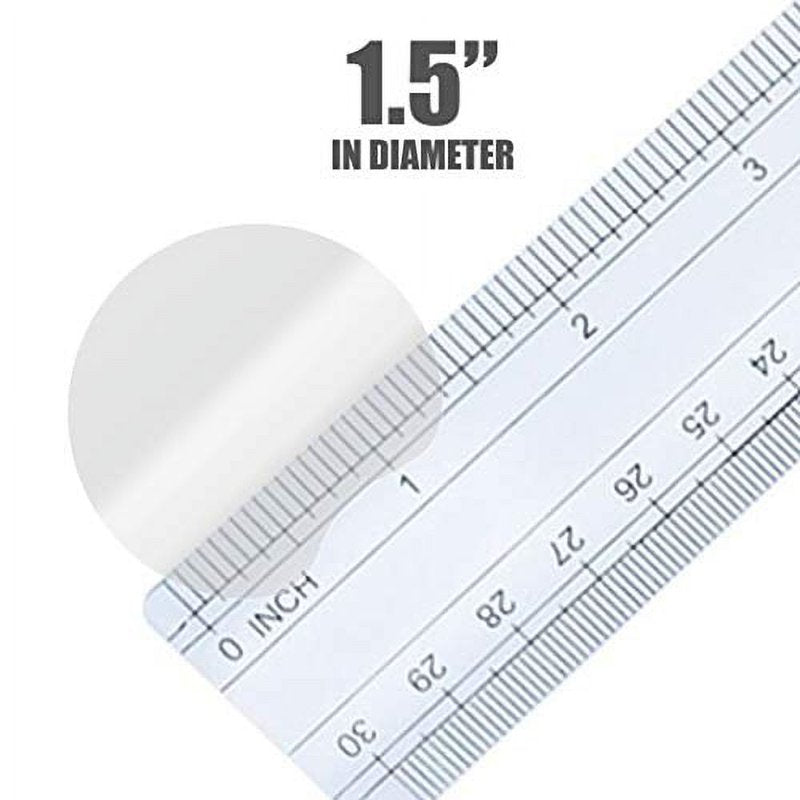 Clear Transparent 1.5-Inch Round Stickers for Sealing & Packaging, 1000 Roll
