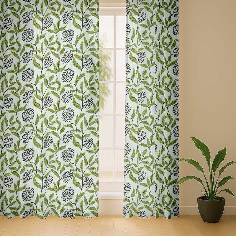 Sheer Georgette Window Curtains Set of 2 Light Filtering Panel Grommet Top