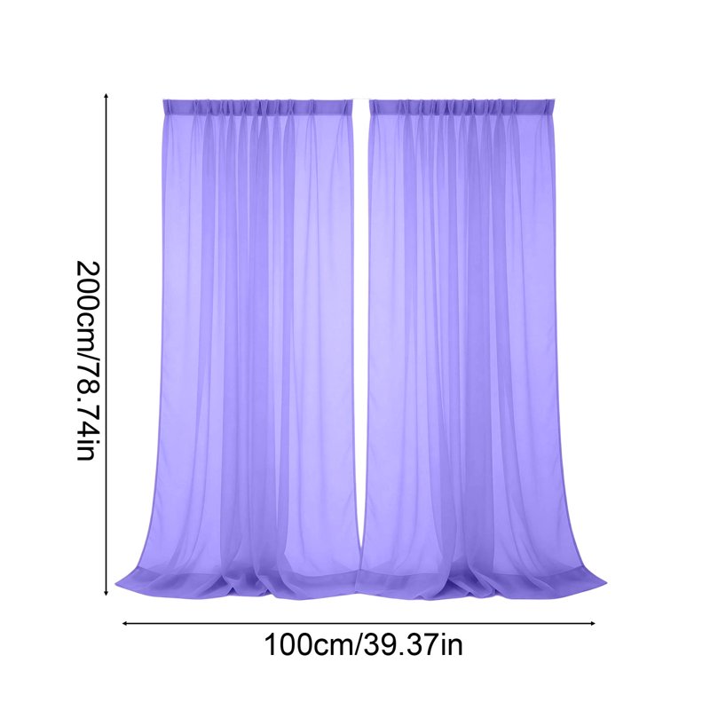 Sheer Curtains 78 Inch Long Light Filtering Window Drapes for Living Room & Bedroom