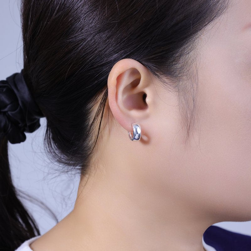 Women’s Silver-Plated Hoop Earring Set - 3 Pairs, Demi-Fine Jewelry