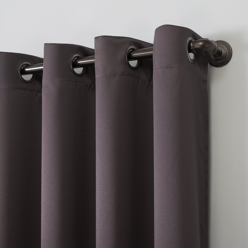 Blackout Grommet Window Curtain Panels Pair - 52W x 63L, 100% Light Blocking