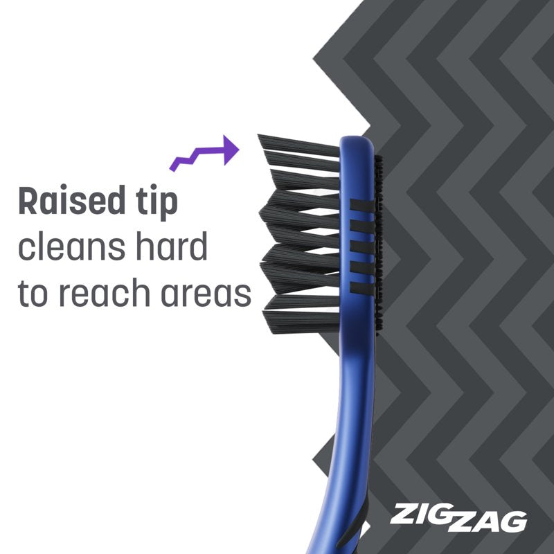 Adult Soft Charcoal Toothbrushes Set with Tongue Cleaner - 4 Pack