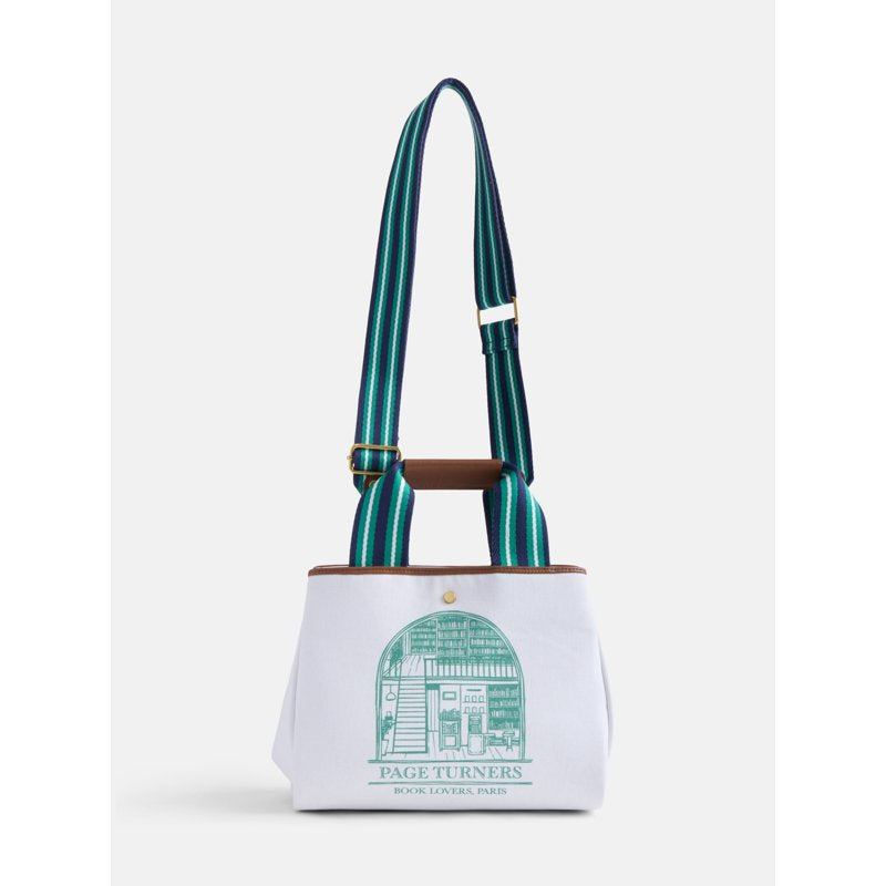 Women's Mini Tote Handbag with Graphic Front and Adjustable Crossbody Strap