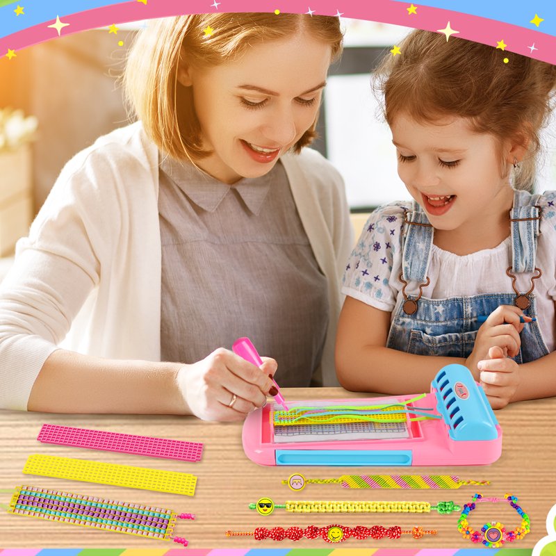 Kids Friendship Bracelet Maker Kit - DIY Jewelry Craft Set for Girls