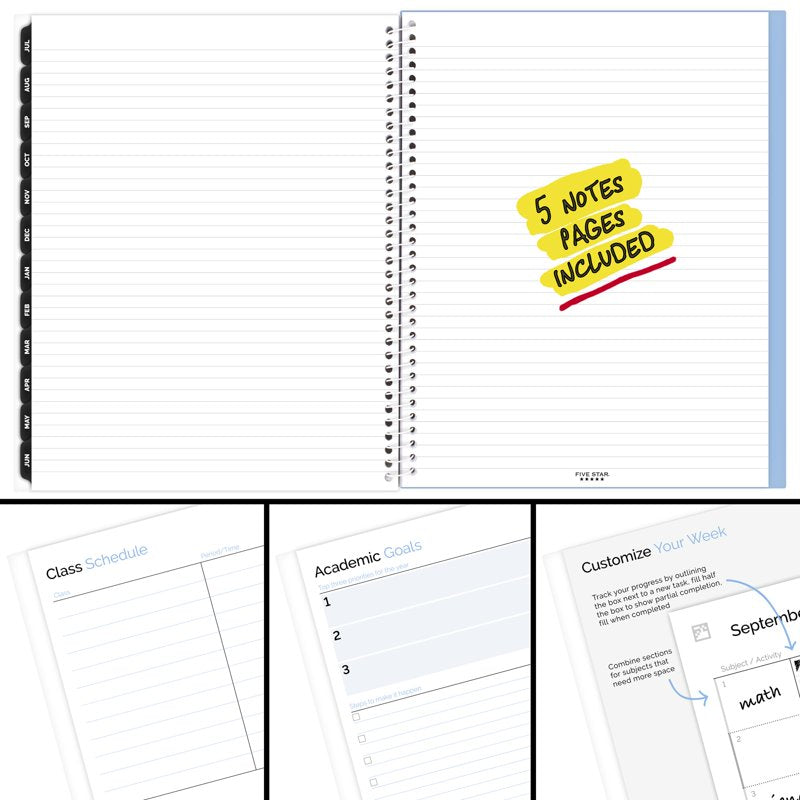 Academic Student Planner 2026-2027 Weekly Monthly Organizer 8.5x11 Water-Resistant Cover