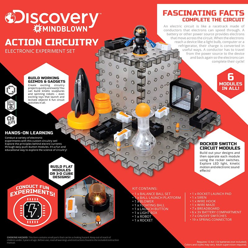 Electronic Circuitry STEM Toy Set for Teens - 51 Pieces, Science & Engineering