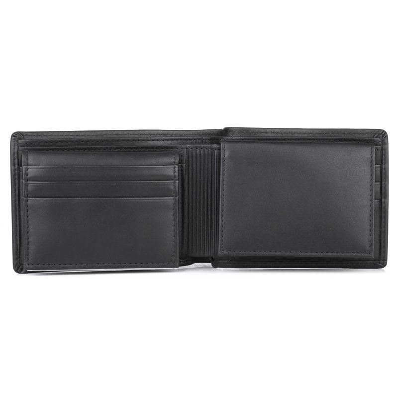 Men's Leather Double ID Credit Card Wallet - Black or Brown