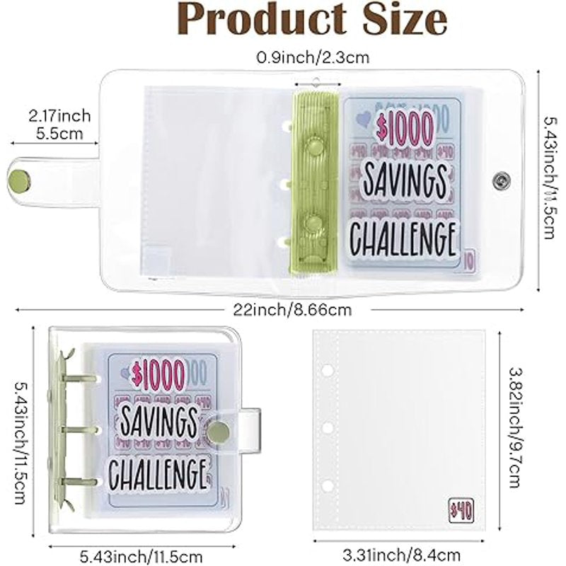 Money Saving Binder with 25 Cash Envelopes - Budget Organizer, Portable & Waterproof