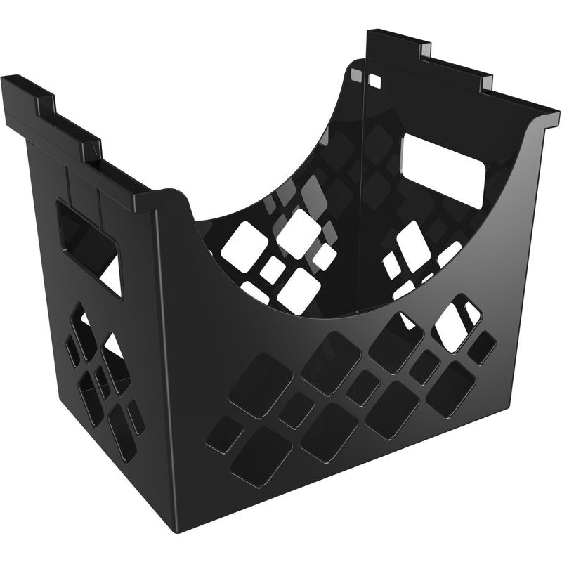 Hanging File Holder with 3 Compartments - Recycled Plastic, Black, 9.6x8.5x13.25 Inches