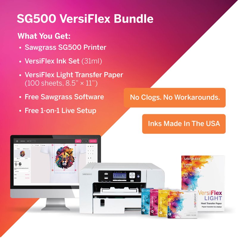 VersiFlex Sublimation Transfer Paper & Ink Kit for Porous Surfaces