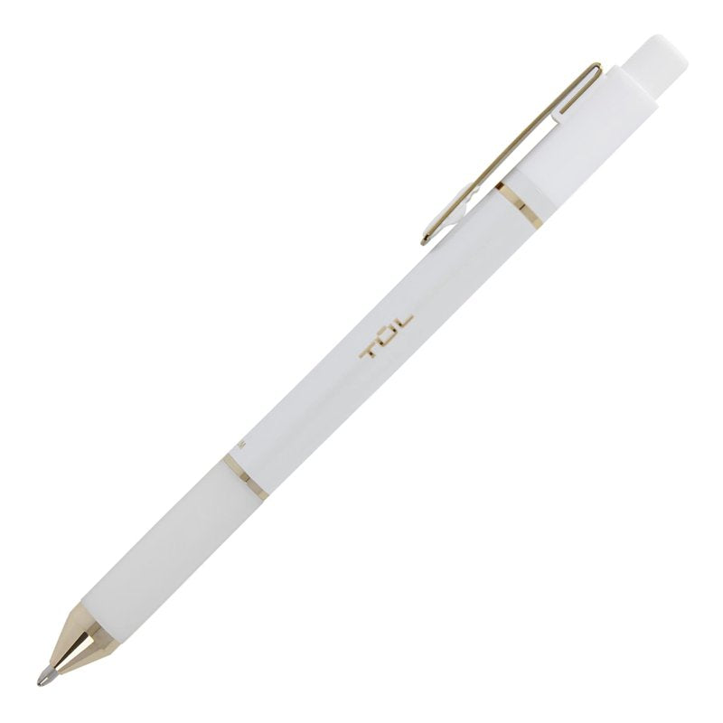 Retractable Gel Pens - Medium Point 0.7mm, Pearl White Barrel, Black Ink, Pack of 12