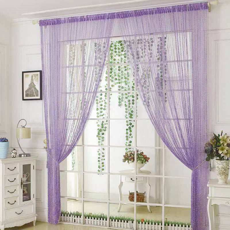 String Door Curtains 2 Pack - Boho Polyester Room Divider & Privacy Screen