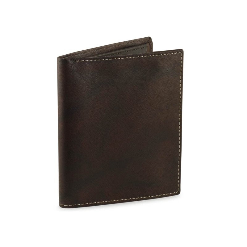 Men's Leather Credit Card Wallet with Cash Section - Black or Brown