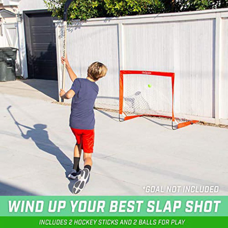 Street Hockey Wooden Sticks Set - Premium Durable Hockey Equipment for Kids & Adults