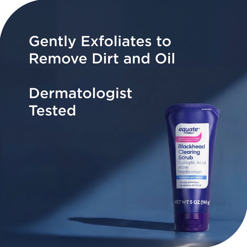 Blackhead Clearing Face Scrub with Salicylic Acid - 3 Pack, 5 oz Each